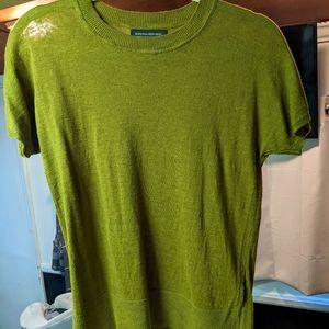 banana republic • chartreuse cropped knit blouse